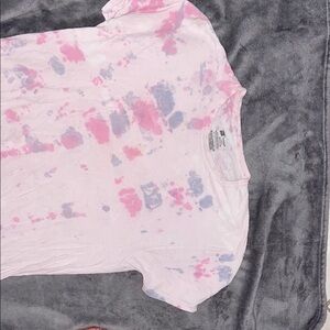Hanes Pink and Purple Tie-Dye Tee